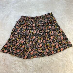 American Eagle Floral A-Line Ruffle Mini Skirt Women’s M Preppy Feminine Spring